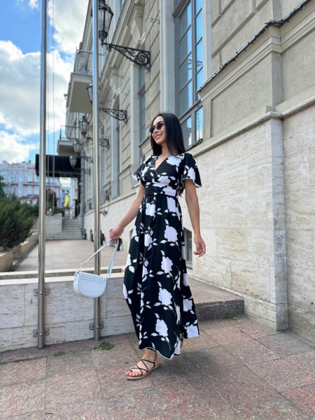 Прогулянкова жіноча сукня чорного кольору 28367 N