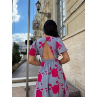 Прогулянкова жіноча сукня сiрого кольору 28368 N