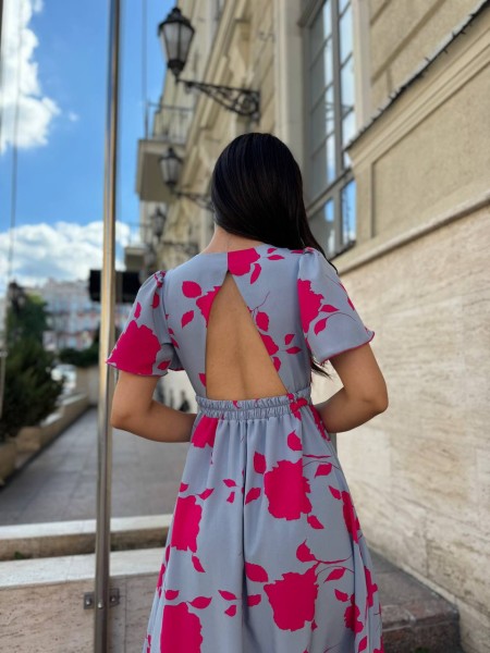 Прогулянкова жіноча сукня сiрого кольору 28368 N