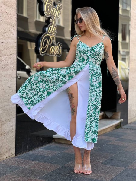 Cарафан зеленого цвета 28370