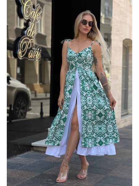 Cарафан зеленого цвета 28370