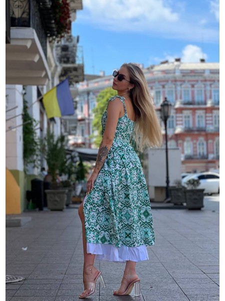 Cарафан зеленого цвета 28370