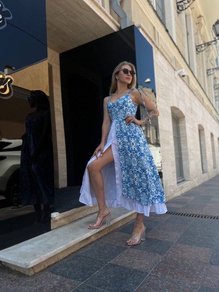 Cарафан голубого цвета 28371