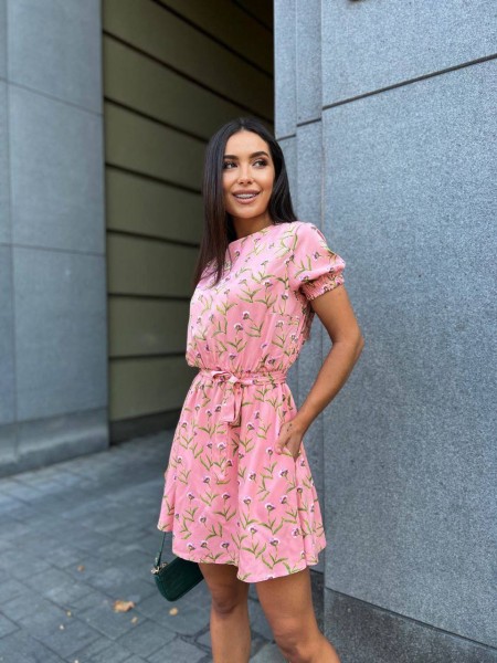 Нежное платье пудрового цвета 28381