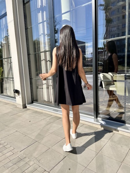 Повсякденна сукня чорного кольору 28384 МО