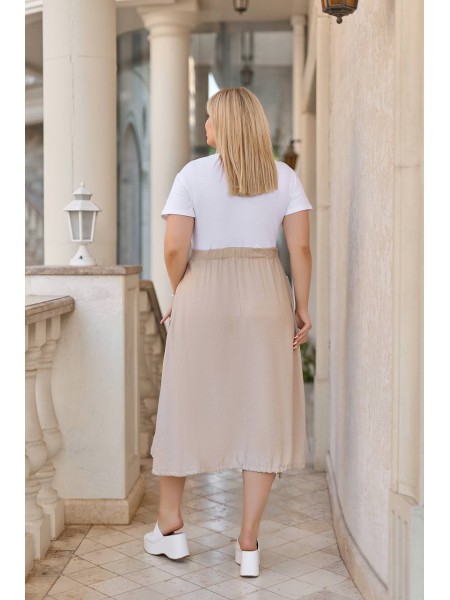 Вишукана жіноча сукня білого кольору 28405 N