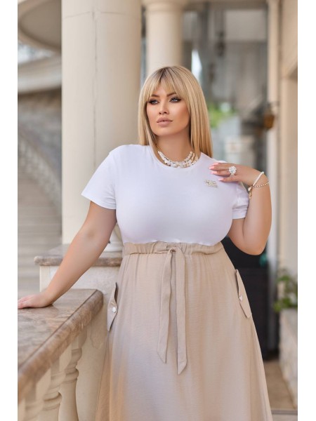 Вишукана жіноча сукня білого кольору 28405 N