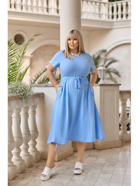 Вишукана жіноча сукня блакитного кольору 28409 N