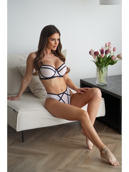 Чарiвний комплект жіночої бiло-чорного кольору 28429 VL