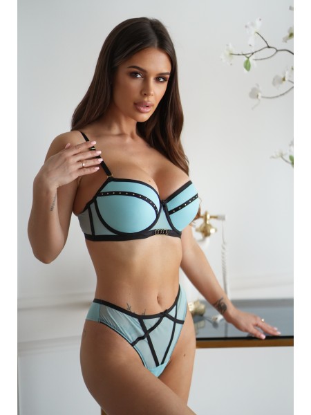 Чарiвний комплект жіночої блакитного кольору 28431 VL