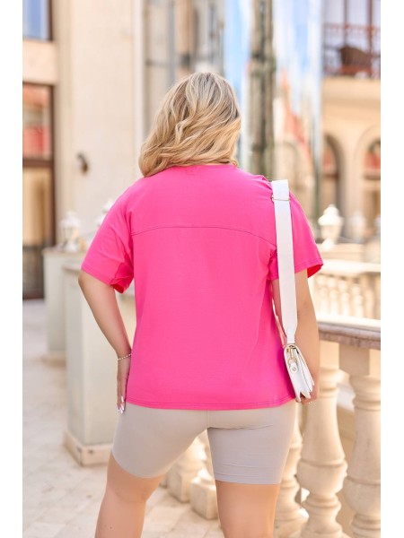 Базова жіноча футболка з написом рожевого кольору 28456 N