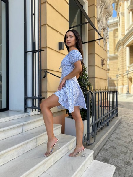 Чарівне плаття міні блакитного кольору 28524 Сар