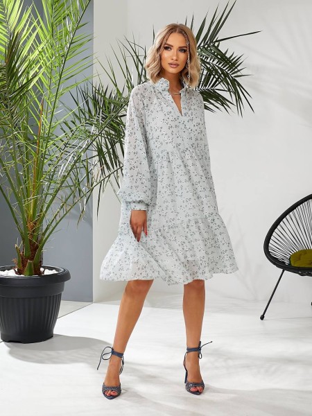 Легка шифонова сукня блакитного кольору 28547 N