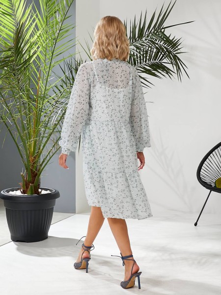 Легка шифонова сукня блакитного кольору 28547 N