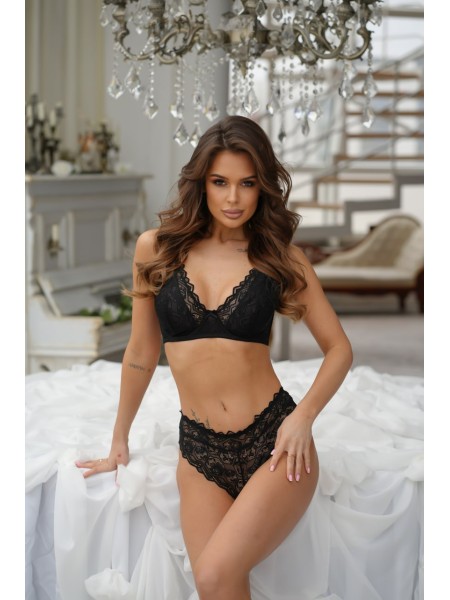 Чарівний комплект білизни чорного кольору 28567 VL