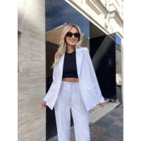 Стильний костюм двійка, бiлого кольору 28629 АА
