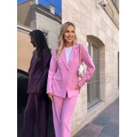 Стильний костюм двійка, рожевого кольору 28630 АА