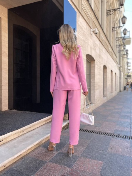 Стильний костюм двійка, рожевого кольору 28630 АА