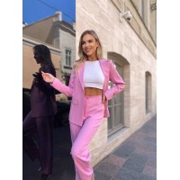 Стильний костюм двійка, рожевого кольору 28630 АА