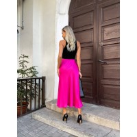 Ніжна, шовкова спідниця малинового кольору 28641 АА