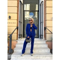 Прогулочный, муслиновый костюм двойка, синего цвета 28670