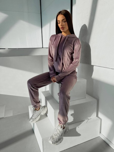 Спортивный велюровый костюм сиреневого цвета 28730