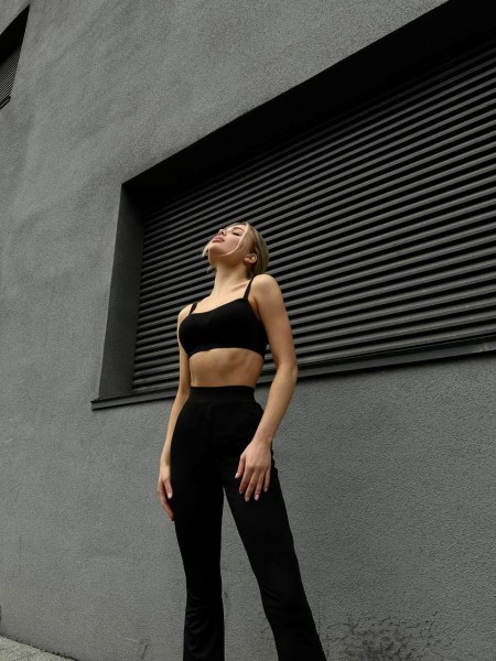 Стильні штани-лосiни чорного кольору 28816