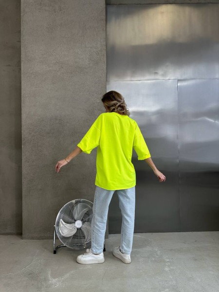 Базова, яскрава футболка жовтого кольору 28837