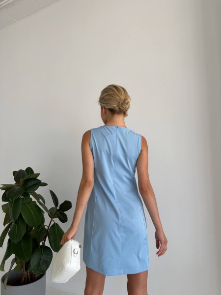 Гарна базова сукня блакитного кольору 28856