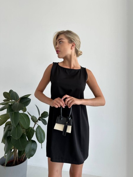 Гарна базова сукня чорного кольору 28858