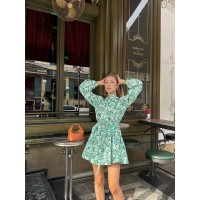 Утонченное легкое платье зеленого цвета 28871