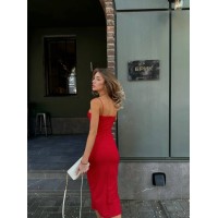 Привлекательное платье в стиле SKIMS красного цвета 28918