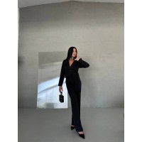 Стильний класичний костюм чорного кольору 29008