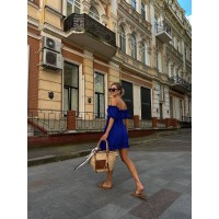 Сукня міні синього кольору 29082