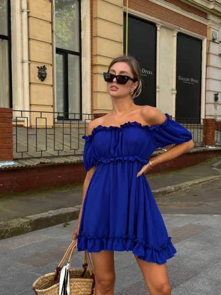 Сукня міні синього кольору 29082