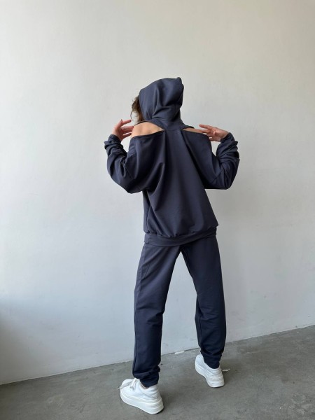 Женский повседневный костюм серого цвета 29270