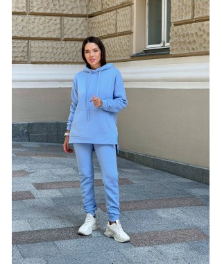 Жіночий теплий костюм блакитного кольору 29441