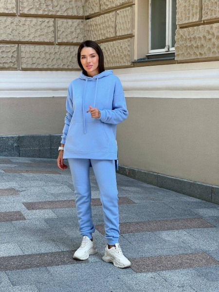 Женский теплый костюм голубого цвета 29441
