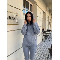 Женский теплый костюм серого цвета 29444