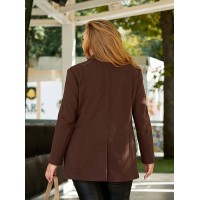 Жіночий кашеміровий піджак коричневого кольору 29454