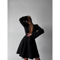 Платье мини с глубоким декольте черного цвета 29457