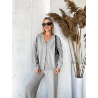 Теплий прогулянковий костюм із ангори сірого кольору 29493