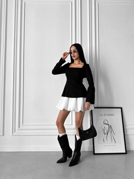 Женский стильный костюм 2-ка черного цвета 29504