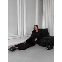 Длинное платье-футляр в стиле SKIMS черного цвета 29559