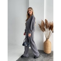 Теплий прогулянковий костюм із ангори графiтового кольору 29585