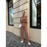 Теплий прогулянковий костюм коричневого кольору 29606