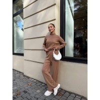 Теплий прогулянковий костюм коричневого кольору 29606