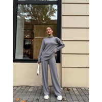 Теплий прогулянковий костюм сiрого кольору 29608