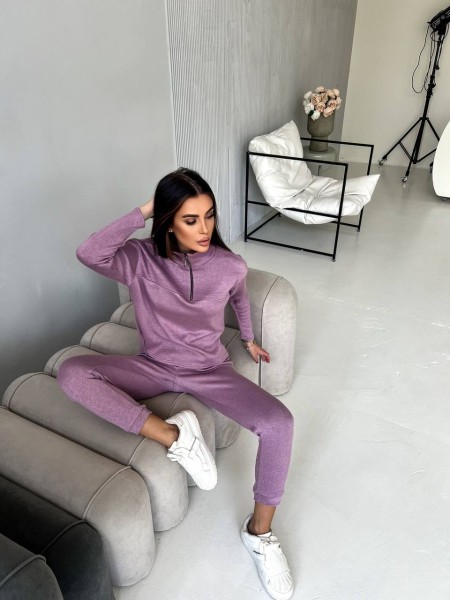 Женский теплый костюм из ангоры пудрового цвета 29626