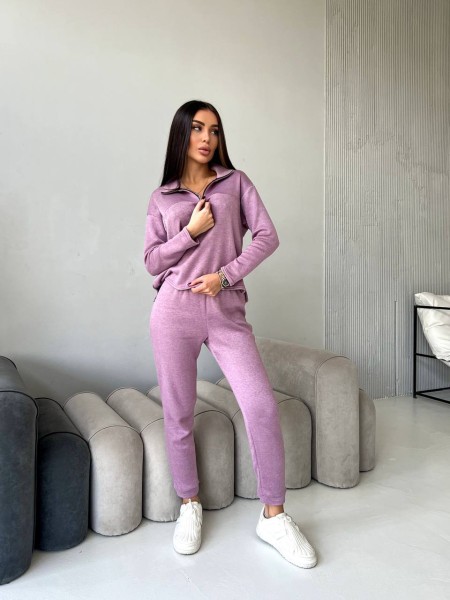 Женский теплый костюм из ангоры пудрового цвета 29626